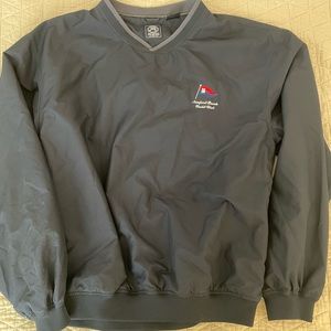 AHEAD AUTHENTICS Wind Resistant V-Neck Pullover Newport Beach Yacht Club Size‎ M